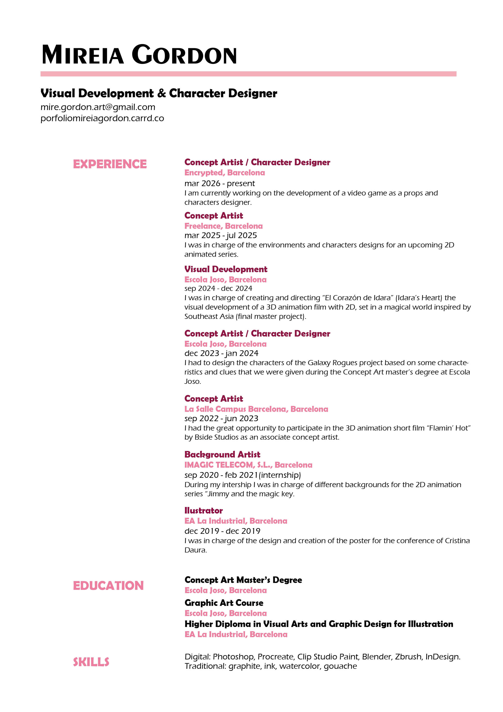 CV/Resume